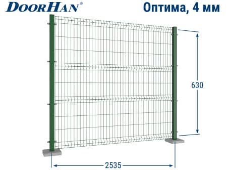 Купить 3D заборную секцию ДорХан 2535×630 мм в Канске от 1141 руб.